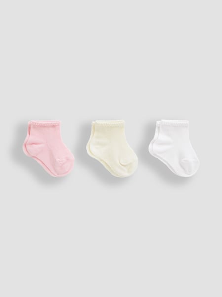 JoJo Maman Bébé Cream Pastel 3-Pack Princess Socks (C90243) | € 18
