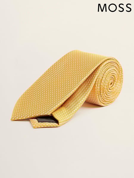 MOSS Yellow Textured Tie (C93940) | € 31