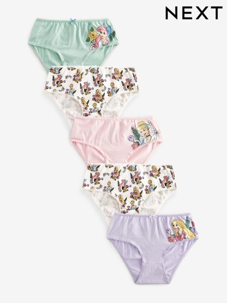 Multi Disney Princesses 100% Cotton Briefs 5 Pack (1.5-10yrs) (C96599) | € 16 - € 17