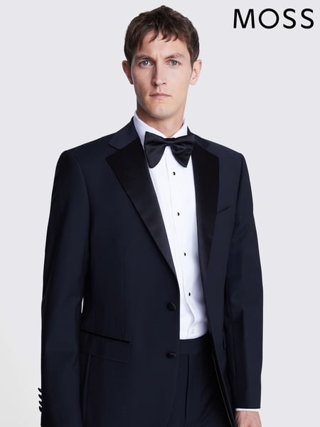 MOSS Black Regular Fit Notch Lapel Suit Jacket (C99489) | € 279