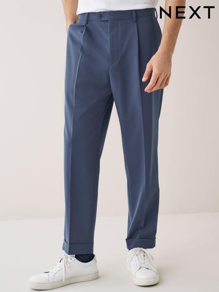 Mid Blue Relaxed Motion Flex Stretch Suit: Trousers (D01324) | € 24