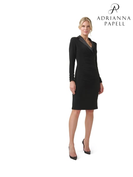 Adrianna Papell Jersey Black Tuxedo Dress (D08946) | € 232