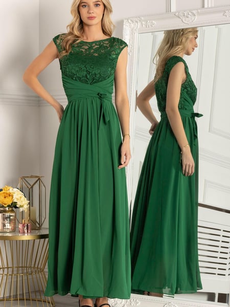 Jolie Moi Green Lace Bodice Maxi Dress (D09344) | € 50