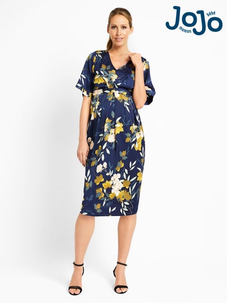 JoJo Maman Bébé Navy Oriental Print Maternity & Nursing Dress (D11337) | € 94