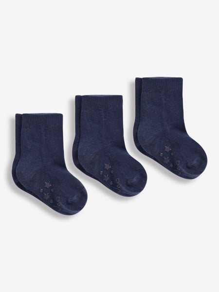 JoJo Maman Bébé Navy Blue 3-Pack Short Cotton Socks (D18559) | € 15