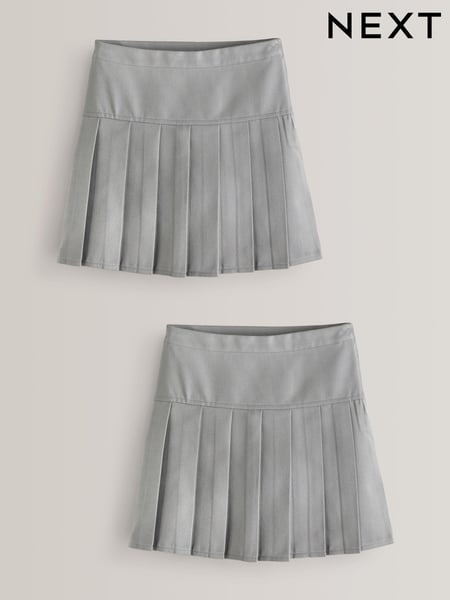 Light Grey Regular Waist Pleat Skirts 2 Pack (3-16yrs) (D20131) | € 3 - € 6