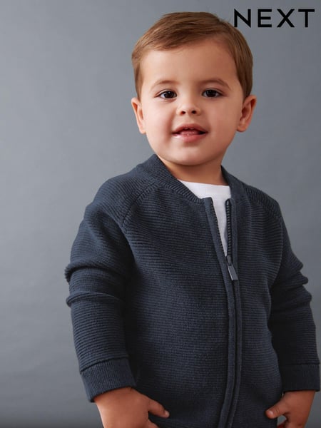 Marineblau - 100% Cotton Zip Through Cardigan (3mths-7yrs) (D20981) | 17 € - 20 €