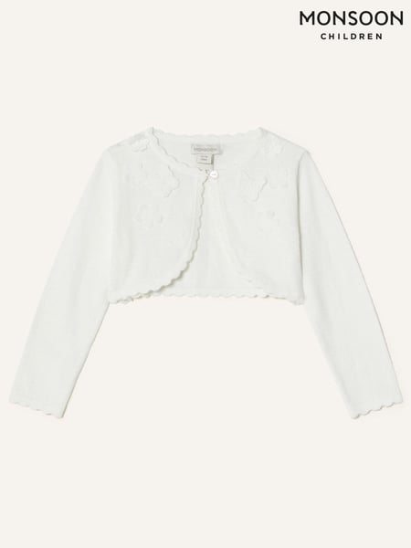 Monsoon Cream Baby 100% Cotton 3D Petal Cardigan (D25941) | € 36 - € 39