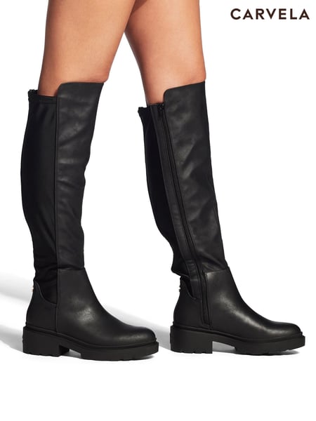 Carvela Dash 50/50 Knee High Black Boots (D32491) | € 211