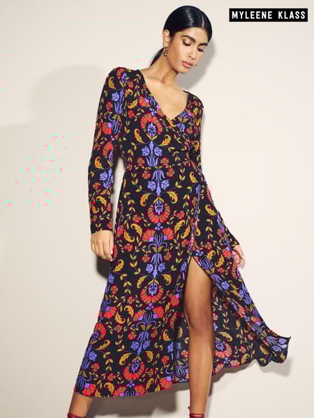 Myleene Klass Pink Animal Print Wrap Dress (D35775) | € 17
