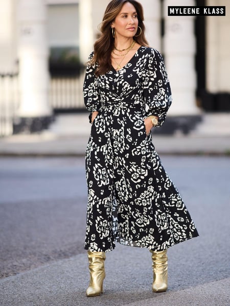 Myleene Klass Printed Midi Wrap Dress (D35814) | € 18