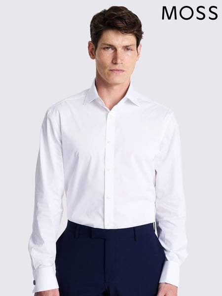 MOSS Off White Tailored Stretch Shirt (D40386) | € 55