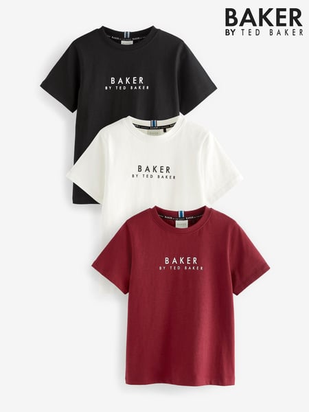 Baker by Ted Baker 100% Cotton T-Shirts 3 Pack (D41939) | € 47 - € 53