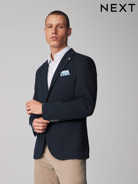 Navy Blue Motionflex Stretch Jersey Blazer (D42832) | € 118