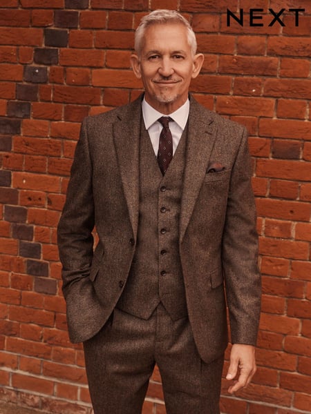 Taupe Slim Fit Signature Moons British Fabric Textured Suit Jacket (D43278) | € 56