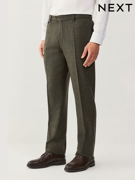 Green Trimmed Check Suit: Trousers (D49872) | € 88