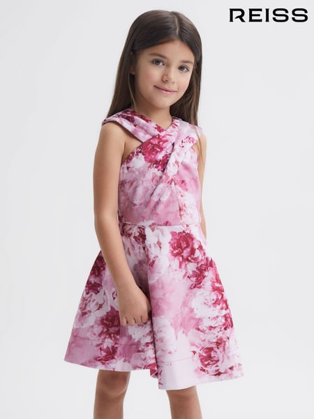 Reiss Pink Clara 9-12 yrs Floral Printed Dress (D51056) | € 84