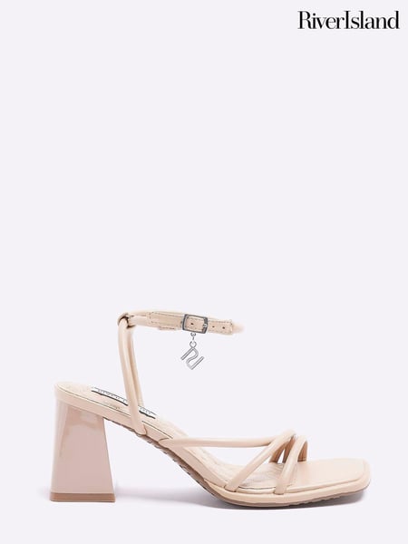 River Island Beige Strappy Block Heeled Sandals (D54015) | € 19