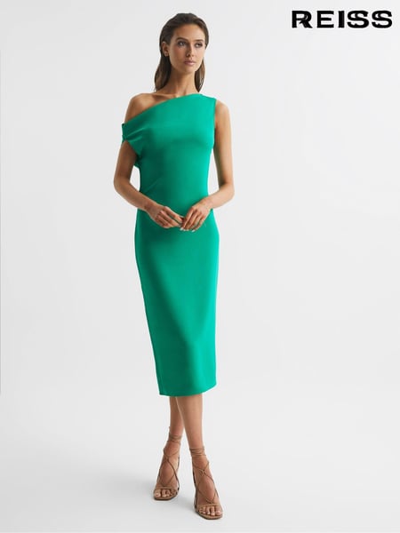 Reiss Green Zaria Off-Shoulder Bodycon Midi Dress (D54764) | € 309
