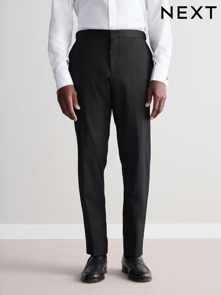 Black Slim Fit Signature Carlo Barbera Tuxedo Suit Trousers (D55134) | € 37