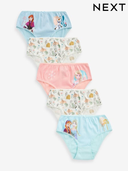 Pink/Blue Disney Frozen 100% Cotton Briefs 5 Pack (1.5-10yrs) (D56340) | € 16 - € 17