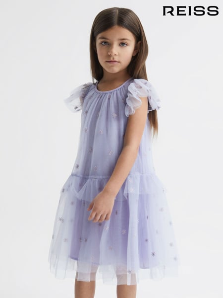 Reiss Lilac Fifi 4-9 yrs Tulle Embroidered Dress (D57937) | € 109