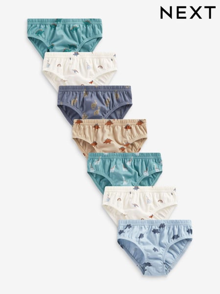 Neutral Dinosaur 100% Cotton Briefs 7 Pack (1.5-10yrs) (D58267) | € 14 - € 16