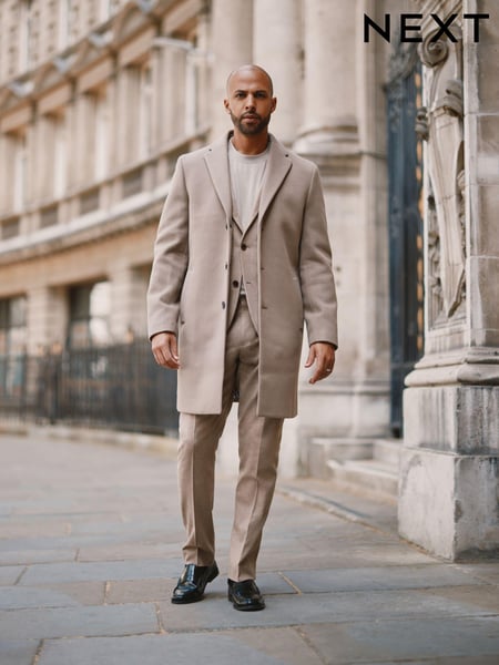 Stone Brown Epsom Smart Overcoat (D63514) | € 71