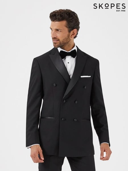 Skopes Black Sinatra Tailored Double Breasted Suit: Jacket (D64287) | € 187