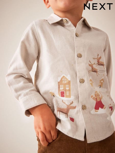 Brown Christmas Shirt (3mths-7yrs) (D65102) | € 4