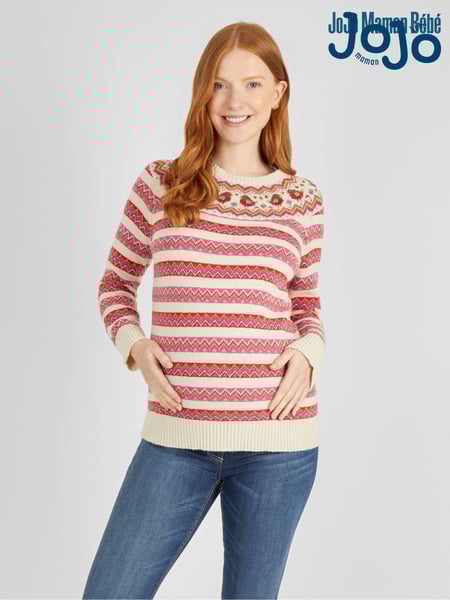 JoJo Maman Bébé Cream Robin Fairisle Pattern Maternity Jumper (D66852) | € 67