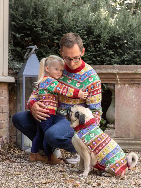 JoJo Maman Bébé Multi Mens Christmas Fair Isle Pattern Jumper (D66857) | € 63