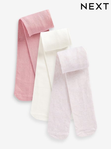 Pink/Neutral Baby Plain Tights 3 Packs (0mths-2yrs) (D67425) | € 9