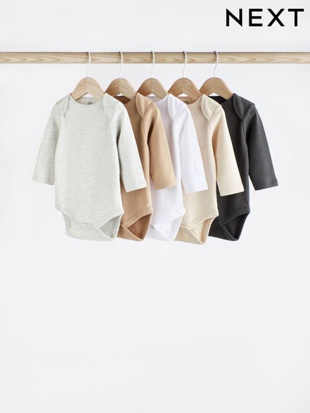 Neutral Baby Essential Long Sleeve Bodysuits 5 Pack (D70303) | € 20 - € 23