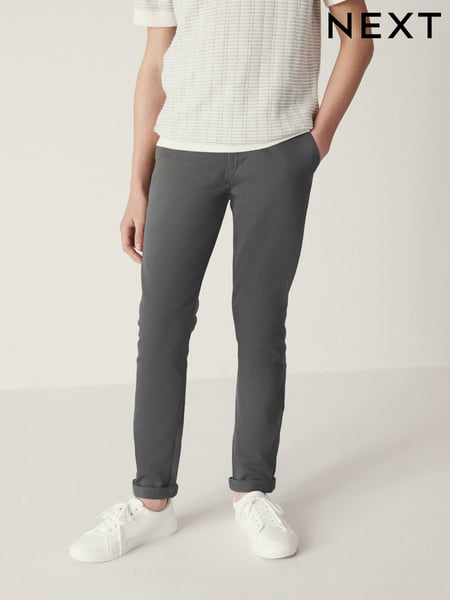 Charcoal Grey Skinny Fit Stretch Chino Trousers (3-17yrs) (D70657) | € 16 - € 23