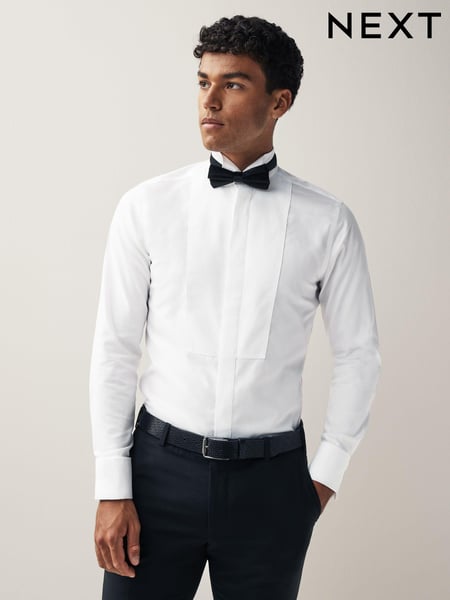 White Slim Fit Signature Super Non Iron Single Cuff Shirt (D72869) | € 14
