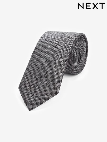 Charcoal Grey Signature Made In Italy Tie (D73968) | € 9
