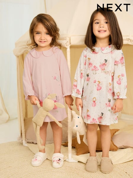 Pink/Cream Fairy Nighties 2 Pack (2-12yrs) (D73982) | € 28 - € 34