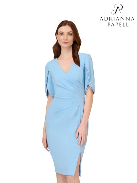 Adrianna Papell Knit Crepe Pearl Trim Dress (D74509) | € 232