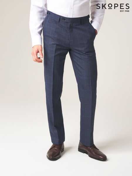 Skopes Blue Tailored Fit Anello Check Suit: Trousers (D75237) | € 94