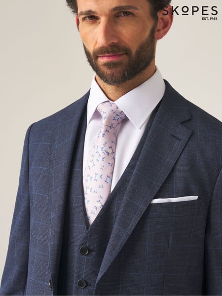 Skopes Blue Tailored Fit Anello Check Suit Jacket (D75239) | € 179