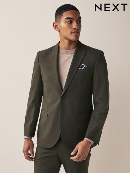 Green Regular Fit Two Button Suit Jacket (D76744) | € 18