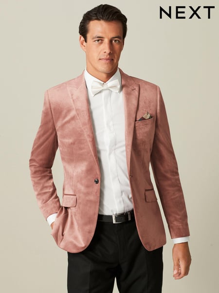Pink Slim Velvet Blazer (D76891) | € 23