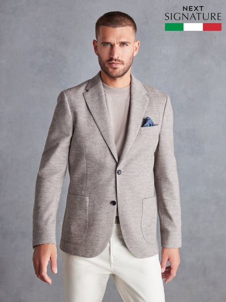 Neutral Signature Motionflex Italian Wool Blend Blazer (D77026) | € 267