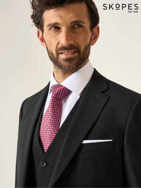 Skopes Black Classic Fit Wool Rich Darwin Suit Jacket (D78250) | € 203
