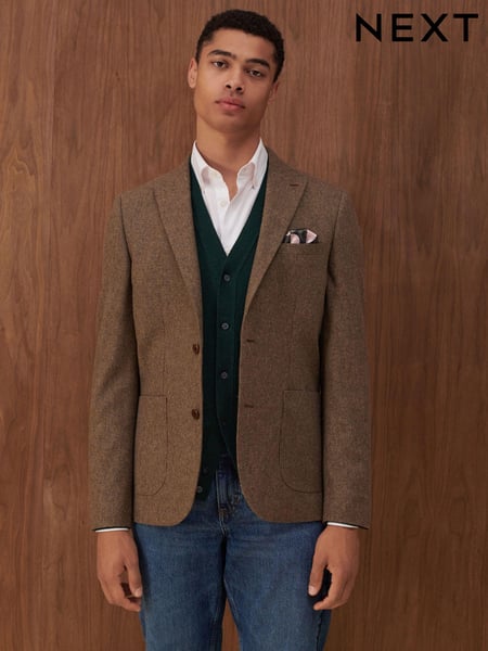 Neutral Nova Fides Italian Wool Blend Blazer (D78455) | € 40