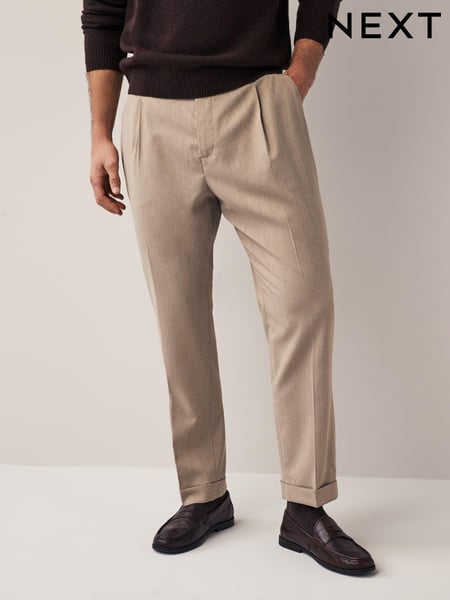 Stone Relaxed Tapered Stretch Smart Trousers (D82908) | € 7
