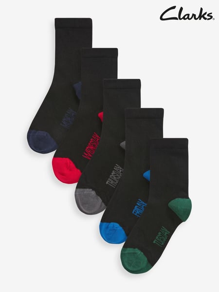 Clarks Black Short Sleeve Black Multi Socks 5 Pack (D84015) | € 19 - € 20