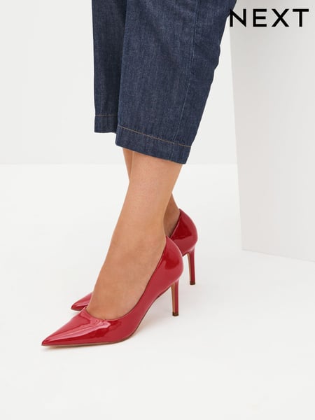 Red Regular/Wide Fit Forever Comfort® Point Toe Mid Heel Court Shoes (D86660) | € 9