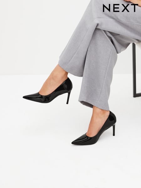 Black Forever Comfort® Point Toe Mid Heel Court Shoes (D86662) | € 47